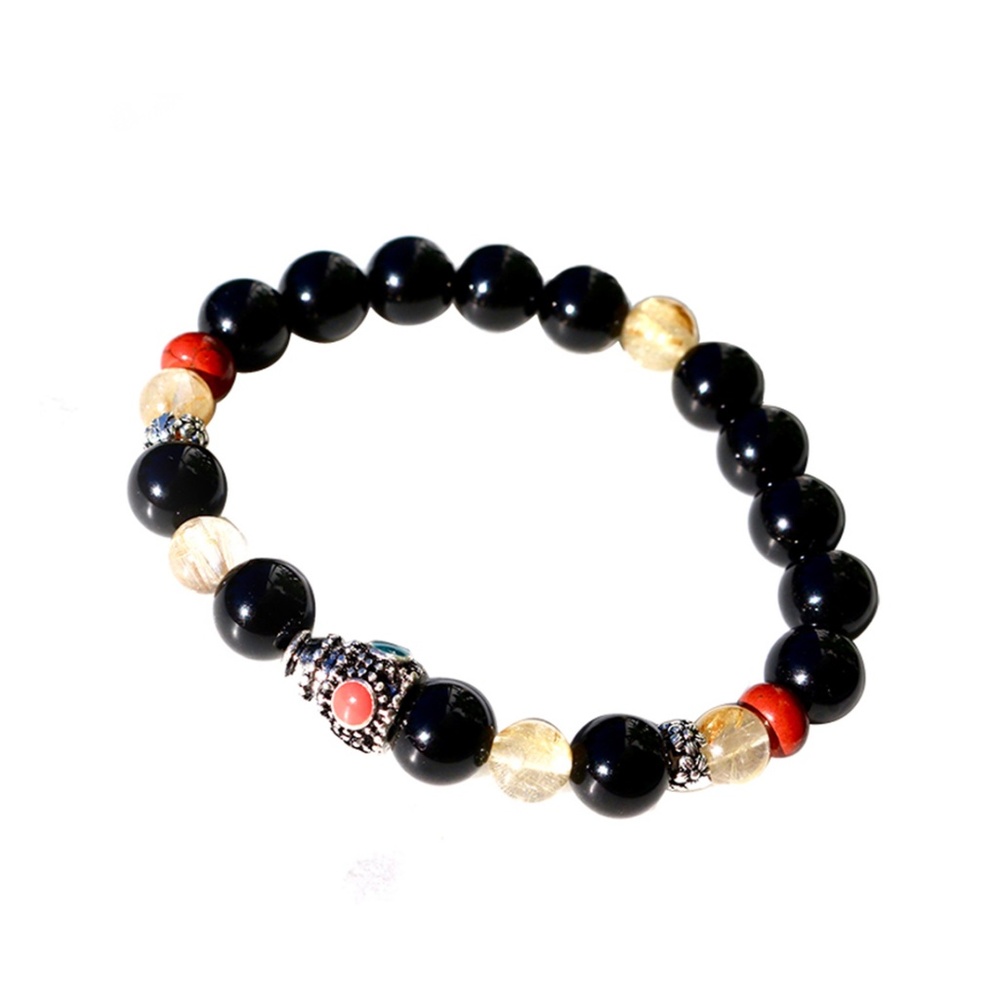 CatstoneNYC Black Onyx Crystal Prehnite Bracelet